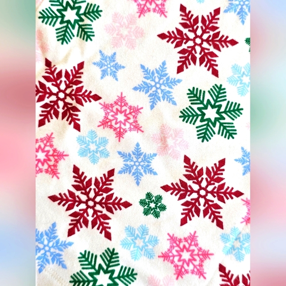 Time & True White & Colorful Christmas Snowflake Turtleneck Longsleeve Top - Picture 6 of 10